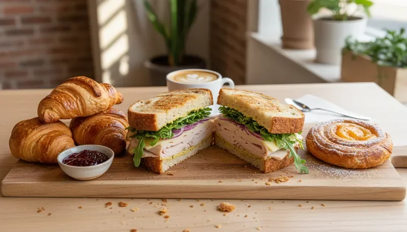 Freshly baked pastries and artisan sandwiches from Roast & Roll